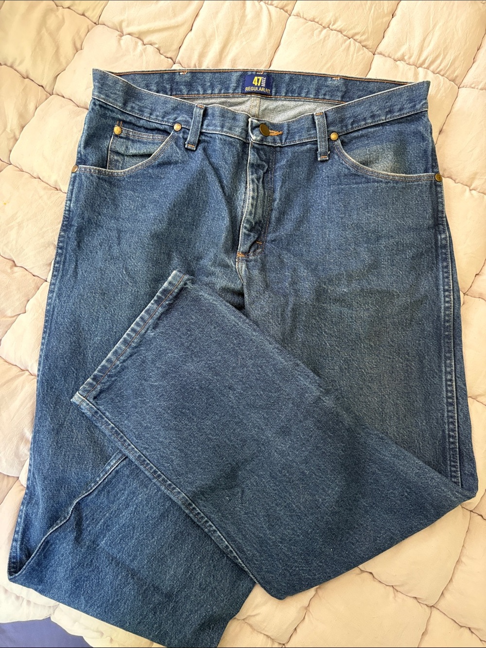Wrangler Men's 47 MWZ regular fit Denim Jeans in Blue 34 x 30